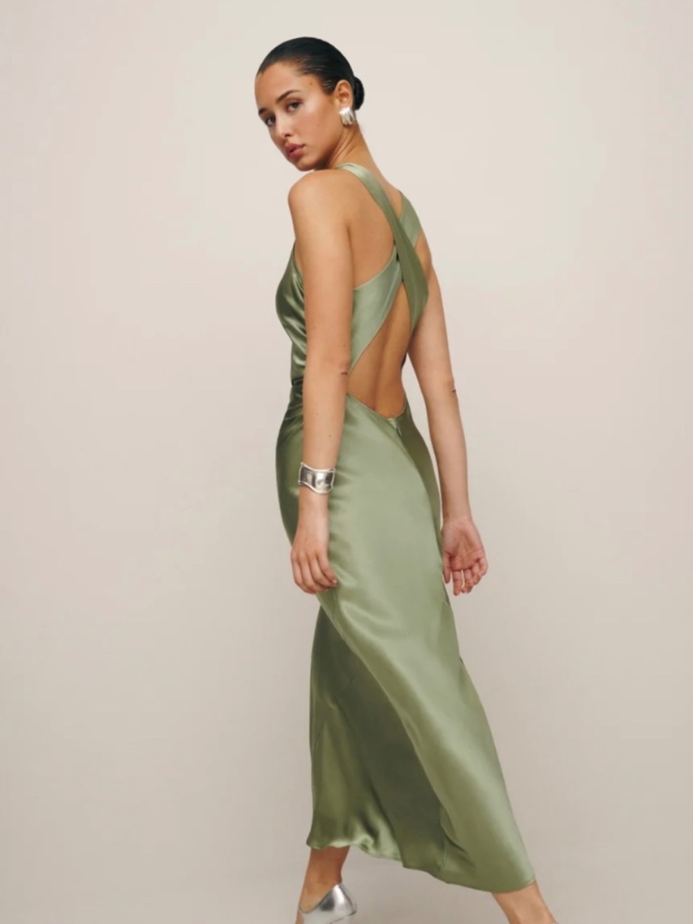 Reformation Casette Silk Dress